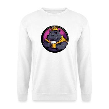 Hippopotame Bière Drôle - Sweat-shirt Unisexe - blanc - Devant