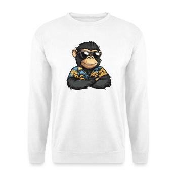 Monkey Comic Vacation - Unisex Sweatshirt - white - Front