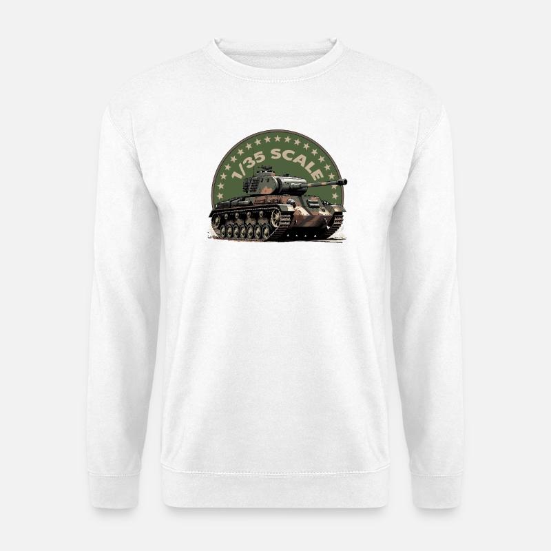 1:35-Maßstab Tank Art-Druck - Unisex Pullover - Weiß