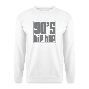 90er Hip-Hop-Raster - Unisex Pullover - Weiß - Vorne
