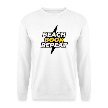Beach Book Repeat - Unisex Sweatshirt - white - Front