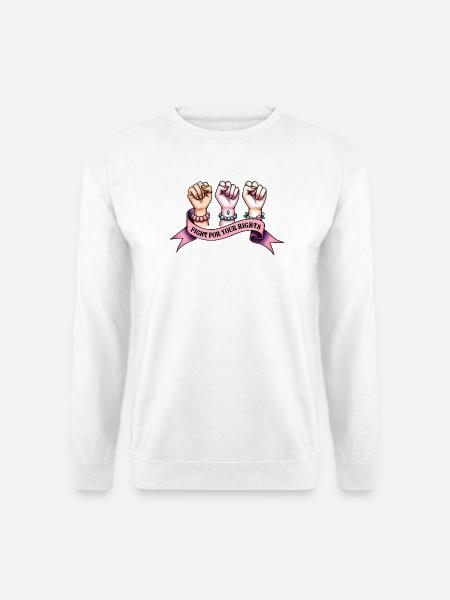 Kämpfe für deine Rechte Feministin - Unisex Pullover - Weiß