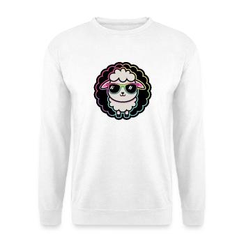 Sheep Neon Rainbow Glasses - Unisex Sweatshirt - white - Front