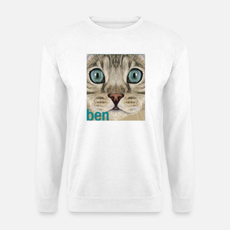 Bengalkatze  - Unisex Pullover - Weiß