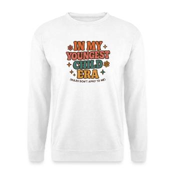 Dans l’humour de l’ère de My Younger Child et de la famille des filles - Sweat-shirt Unisexe - blanc - Devant