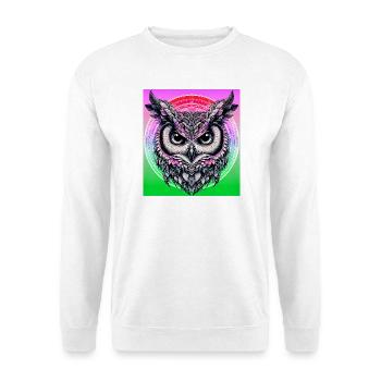 Eule - Unisex Pullover - Weiß - Vorne