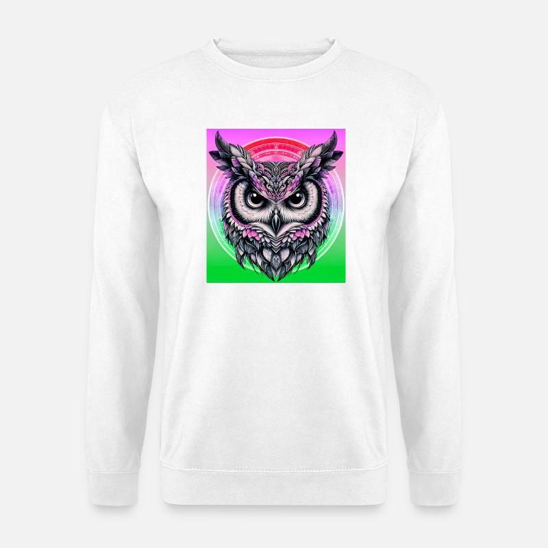 Eule - Unisex Pullover - Weiß