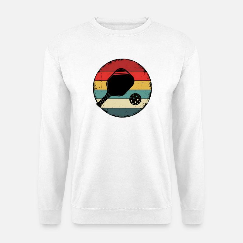 Retro-Sport-Pickleball-Geschenk - Unisex Pullover - Weiß
