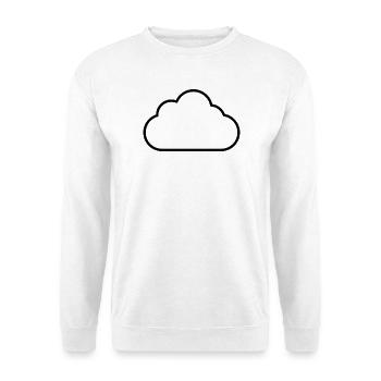 Cloud outline - Unisex Sweatshirt - white - Front