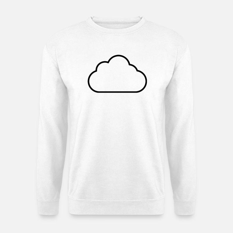 Cloud outline - Unisex Sweatshirt - white