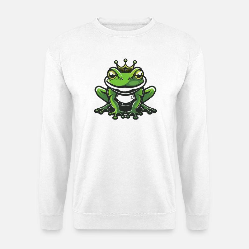 Frosch Kopf Krone - Unisex Pullover - Weiß
