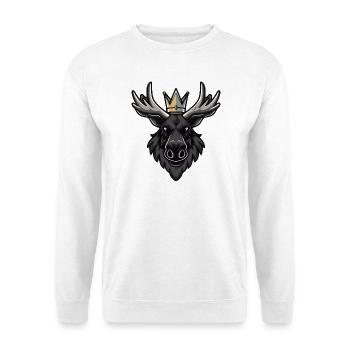 Moose Head Crown - Unisex Sweatshirt - white - Front