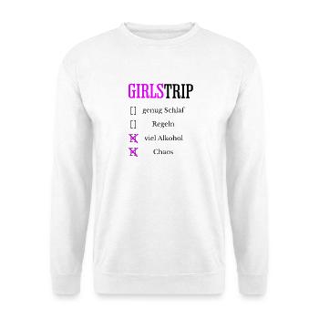 Girls Trip 2026 – Mädelswochenende JGA Gruppe - Unisex Pullover - Weiß - Vorne