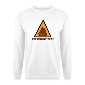 Exkrementieren Kacke Haufen - Unisex Pullover - Weiß - Vorne