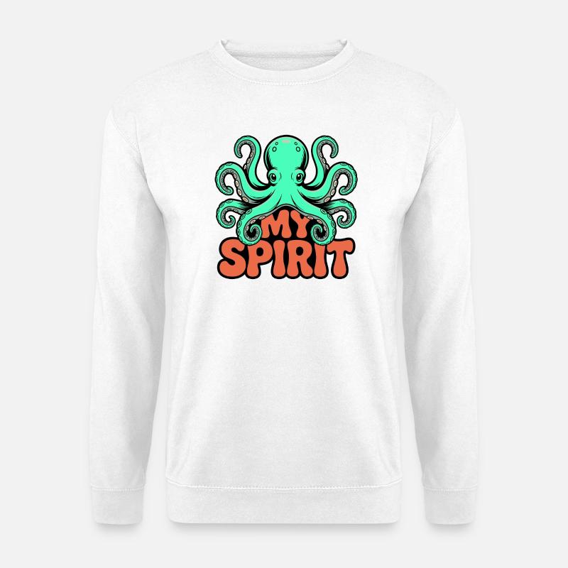 Oktopus Spirit - Unisex Pullover - Weiß