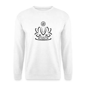 Ailes de méditation - Version noire - Sweat-shirt Unisexe - blanc - Devant