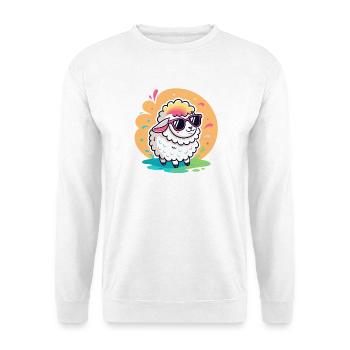 Trendy Sheep Sunglasses - Unisex Sweatshirt - white - Front