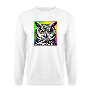 Eule - Unisex Pullover - Weiß - Vorne