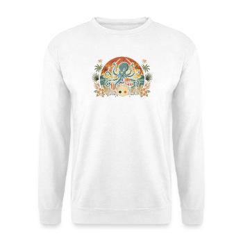 Tropical Octopus Drummer - Unisex Sweatshirt - white - Front