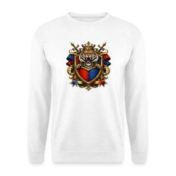 Königlicher Tiger Wappen - Unisex Pullover - Weiß - Vorne