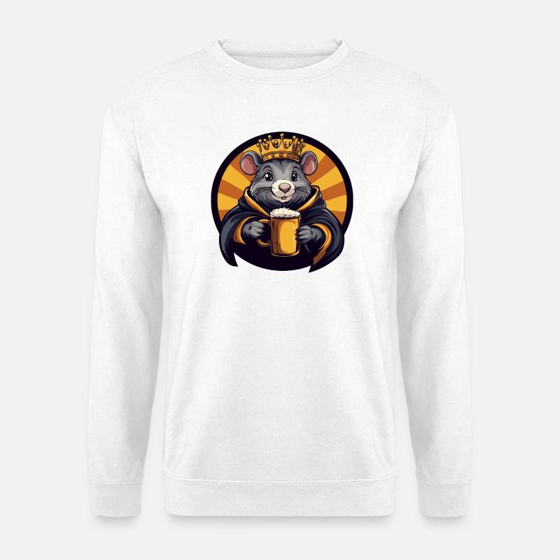 Maus Bier Lustig - Unisex Pullover - Weiß