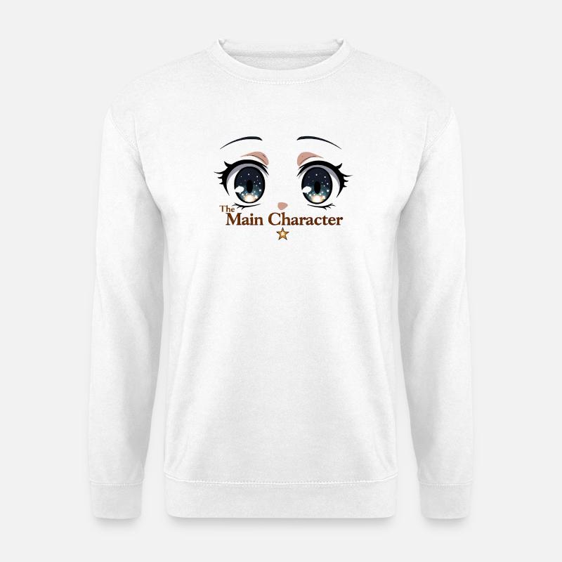Hauptfigur Augen Sternennacht - Unisex Pullover - Weiß