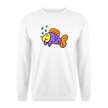 Fish Fish Kids Funny - Unisex Sweatshirt - white - Front