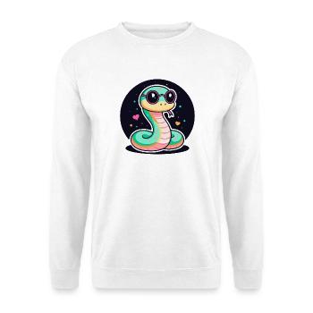 Pastell-Schlangen-Gläser - Unisex Pullover - Weiß - Vorne