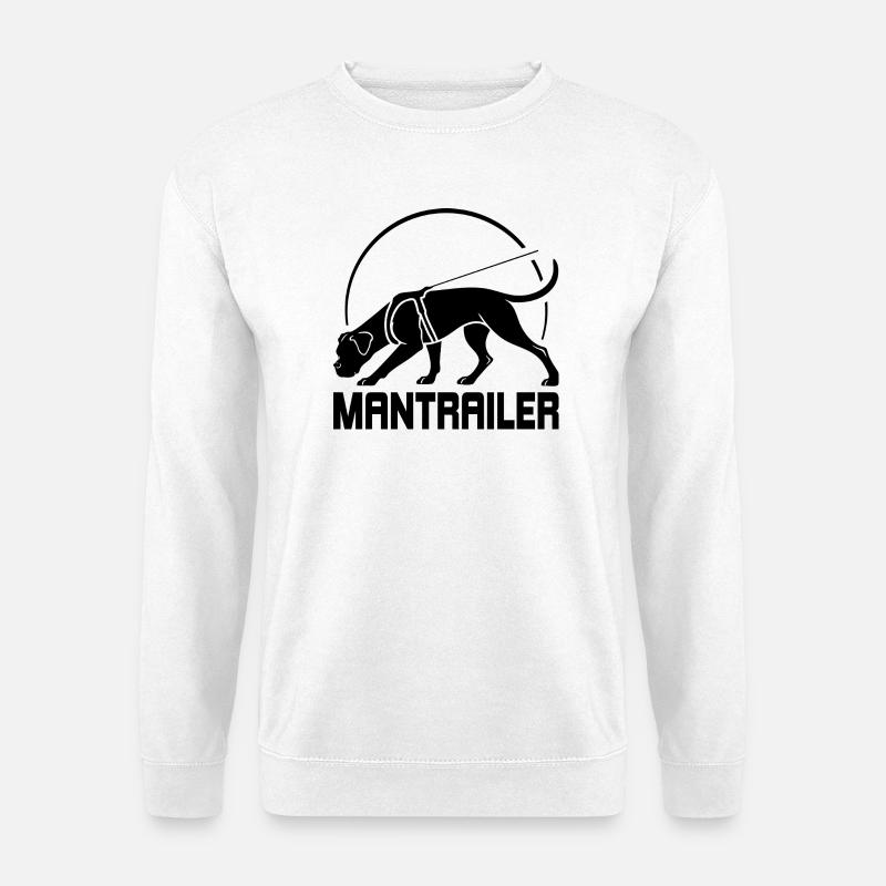 Boxer MANTRAILER Søgehunde Hund, Wilsigns. - Unisex sweater - hvid
