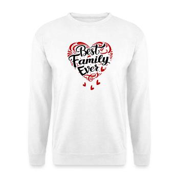 Best Family ever Liebesherz - Unisex Sweatshirt - white - Front