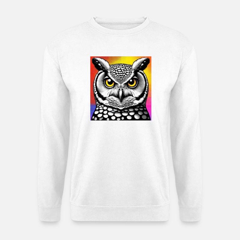 Eule - Unisex Pullover - Weiß