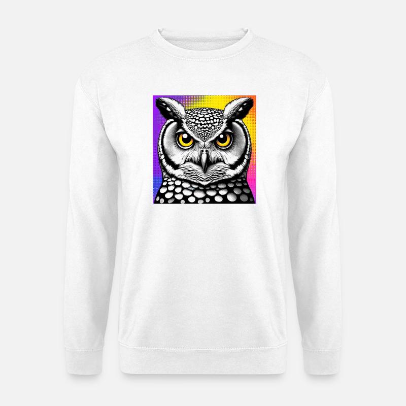 Eule - Unisex Pullover - Weiß