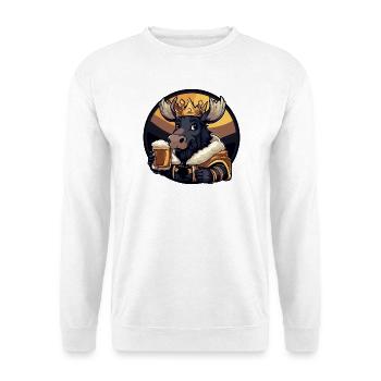 Bière d’orignal drôle - Sweat-shirt Unisexe - blanc - Devant