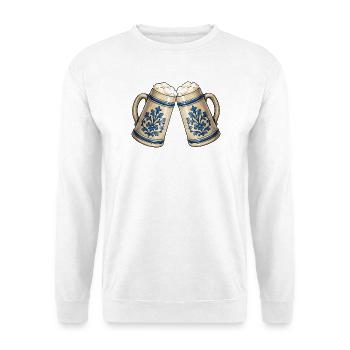 Ornement de chopes de bière - Sweat-shirt Unisexe - blanc - Devant