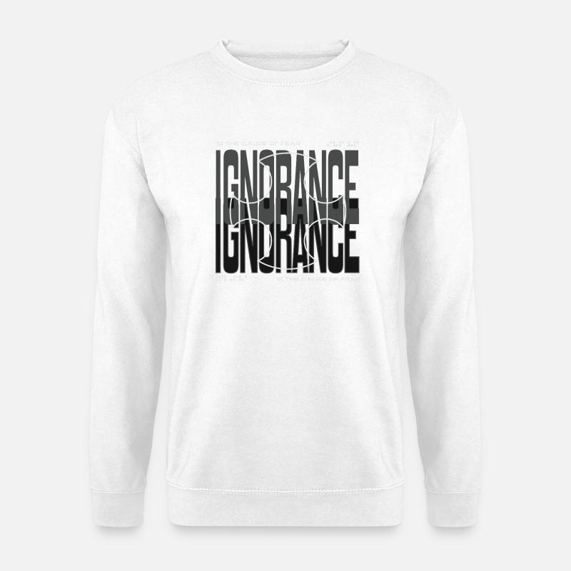 Courage gegen Angst Kreuz-Design - Unisex Pullover - Weiß