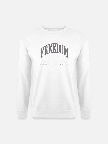 Freiheit Emblem Druckdesign - Unisex Pullover - Weiß
