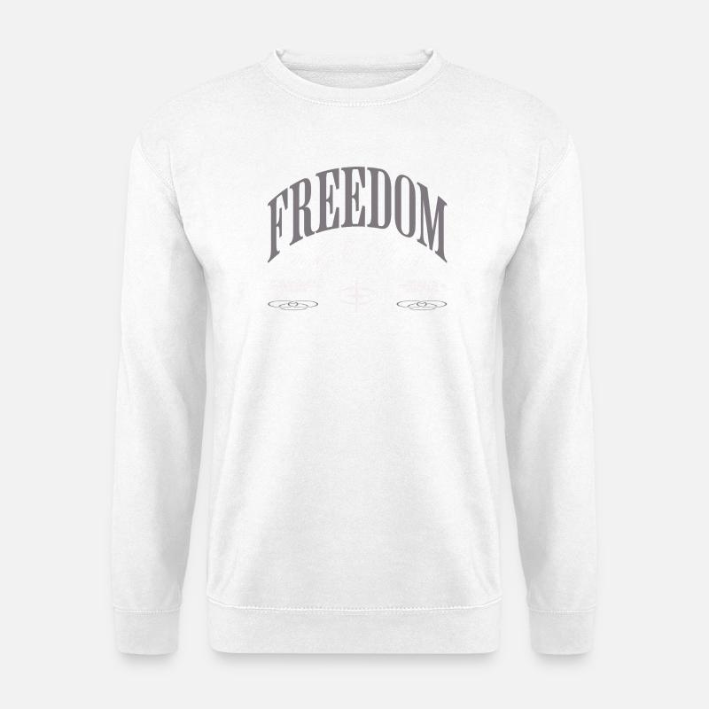 Freiheit Emblem Druckdesign - Unisex Pullover - Weiß