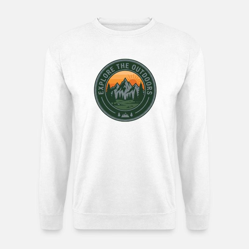 Explore Outdoors Mountains - Unisex Sweatshirt - white