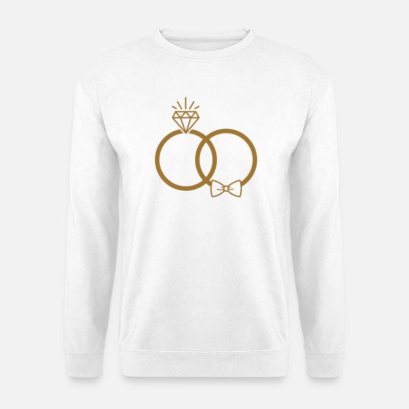 Wedding rings - Unisex Sweatshirt - white
