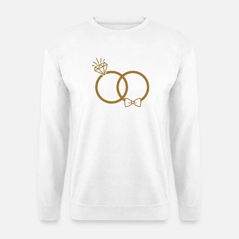 Eheringe - Unisex Pullover - Weiß