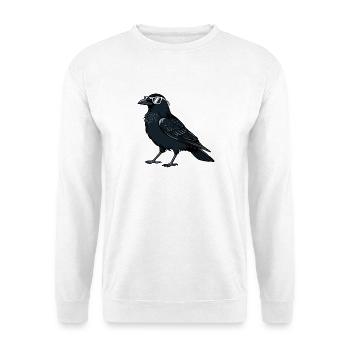 Corbeau chic lunettes blanches - Sweat-shirt Unisexe - blanc - Devant