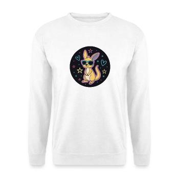Neon Kangaroo Glasses - Unisex Sweatshirt - white - Front