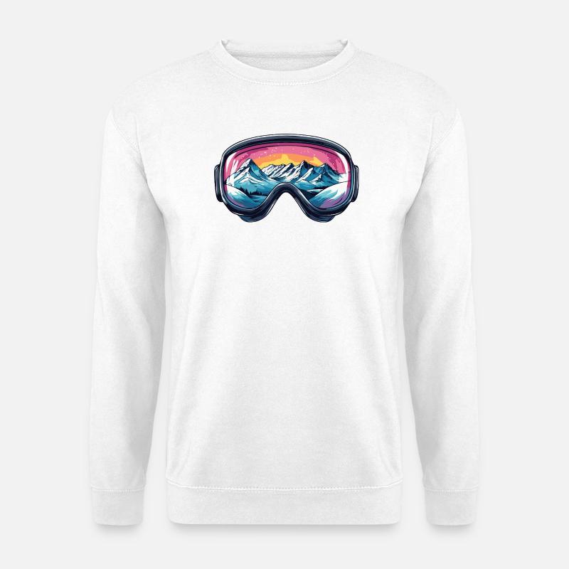 Ski Goggles Mountains Ski - Unisex Sweatshirt - white