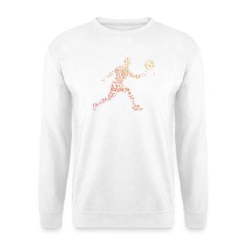 Padel Schuhe Fans und Indoor Padel passen zusammen - Unisex Pullover - Weiß - Vorne - Alina (178cm) & Michal (187cm)