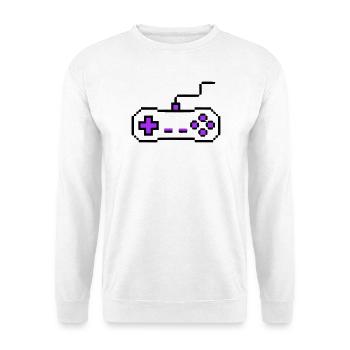 Joueur avec manette rétro - Sweat-shirt Unisexe - blanc - Devant
