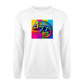 Chamäleon - Unisex Pullover - Weiß - Vorne