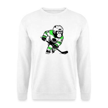 ijshockey gorilla - Unisex Sweatshirt - white - Front