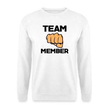 Icône du Poing Combatif - Sweat-shirt Unisexe - blanc - Devant