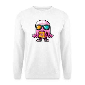 Qualle Comic Urlaub - Unisex Pullover - Weiß - Vorne