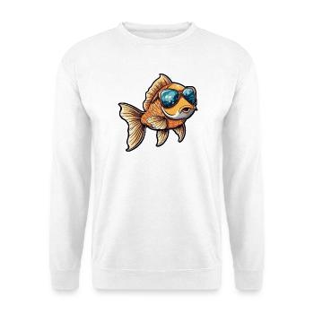 Vacances de bandes dessinées Poisson Rouge - Sweat-shirt Unisexe - blanc - Devant